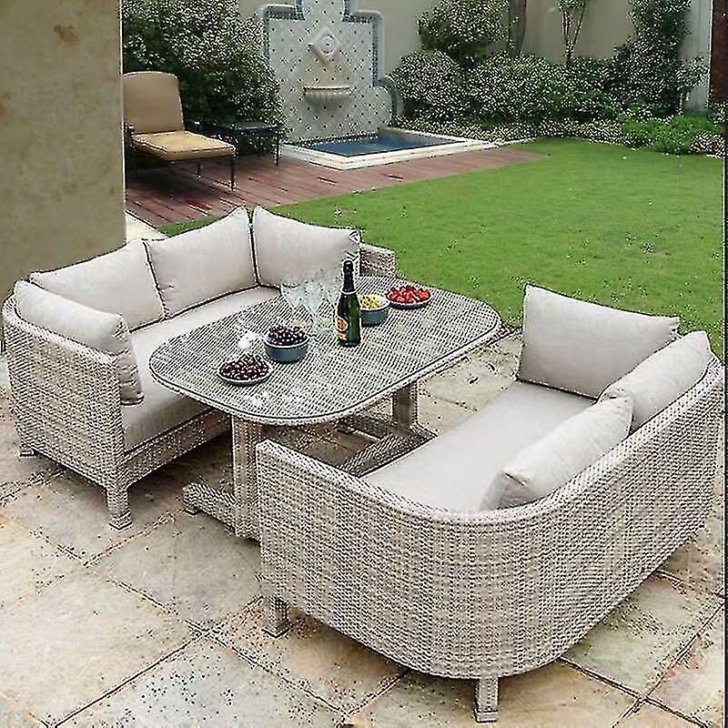 Creative Outdoor Rattan Chair Sofa Double Rattan Furniture | Fruugo It Intended For Patio Rattan Wicker Furniture (Photo 14 of 15)