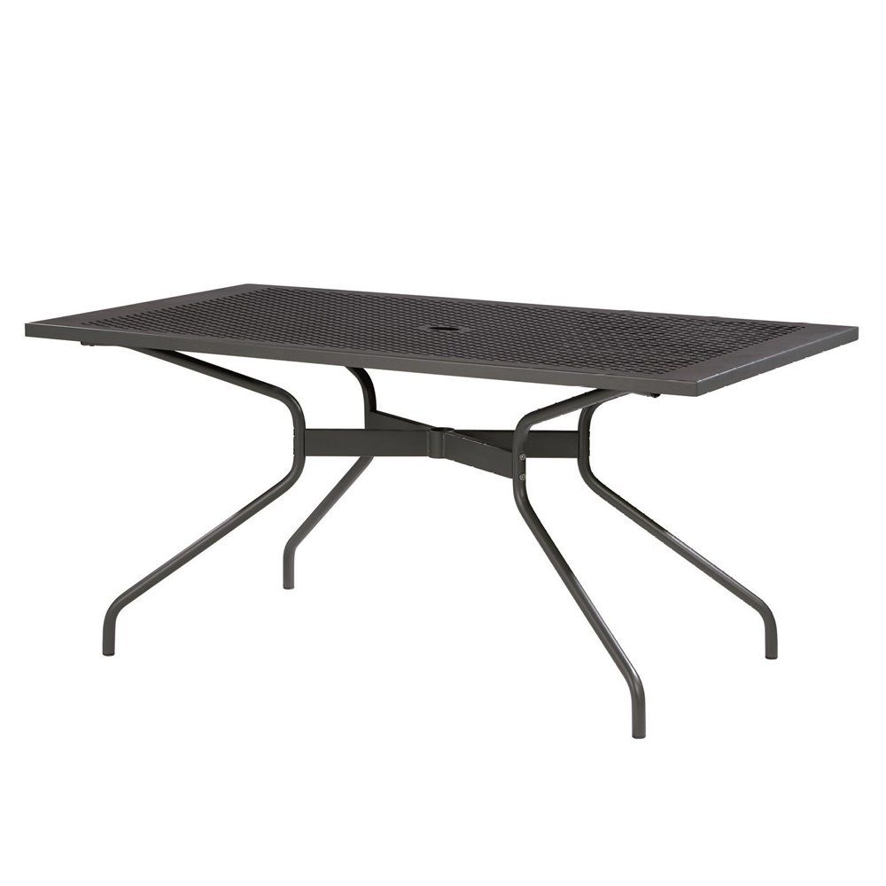 Design Rectangular Outdoor Table 160x90 In Ischia Steel For Outdoor Furniture Metal Rectangular Tables (Photo 15 of 15)