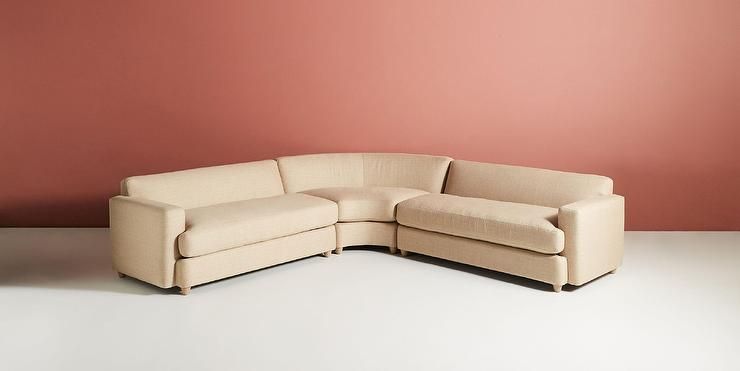 Lauren Curved Beige Linen 3 Piece Sectional Inside 3 Piece Curved Sectional Set (View 11 of 15)