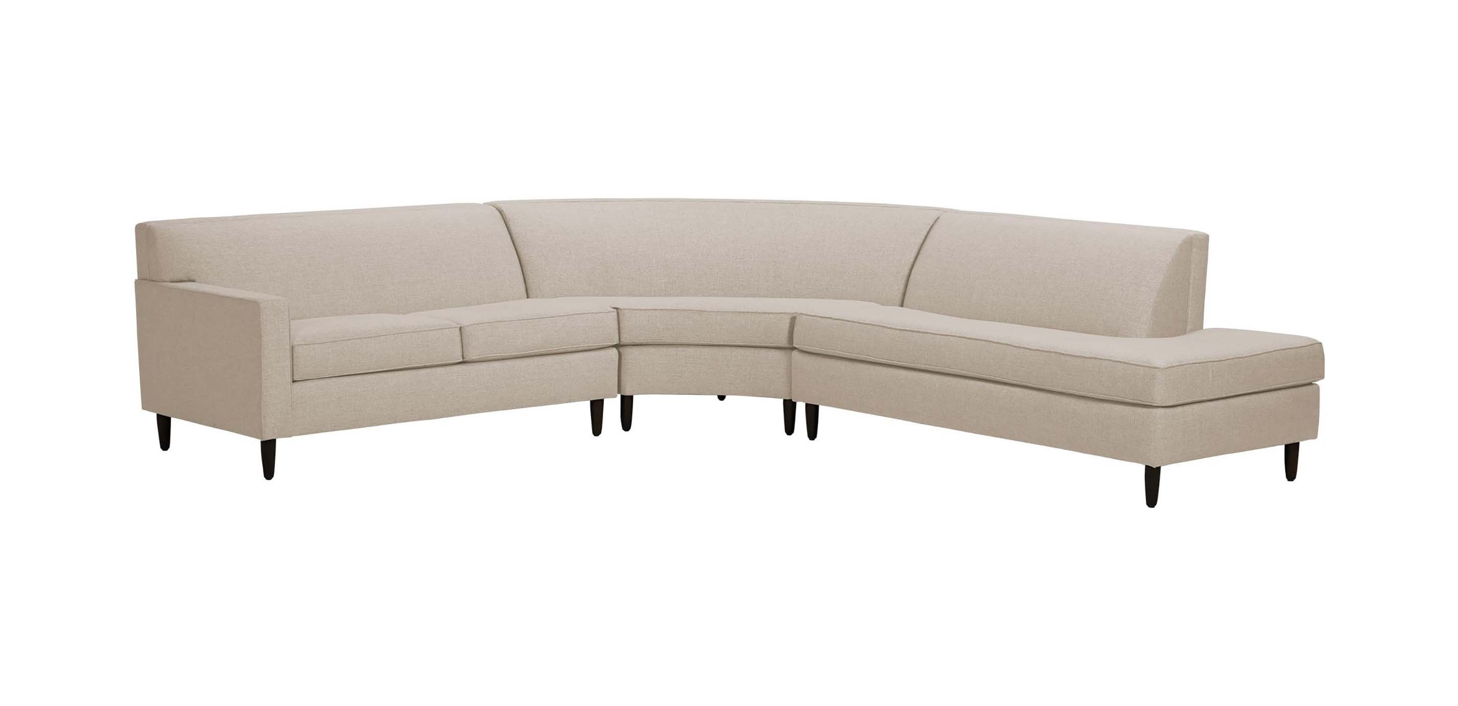 Marcus 3 Piece Sectional | Ethan Allen | Ethan Allen Intended For 3 Piece Curved Sectional Set (View 14 of 15)