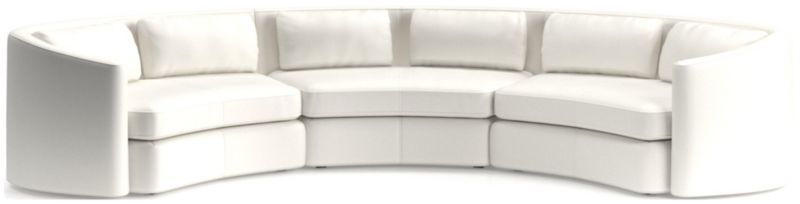 Nouveau 3 Piece Curved Sectional Sofa + Reviews | Crate & Barrel Pertaining To 3 Piece Curved Sectional Set (View 2 of 15)