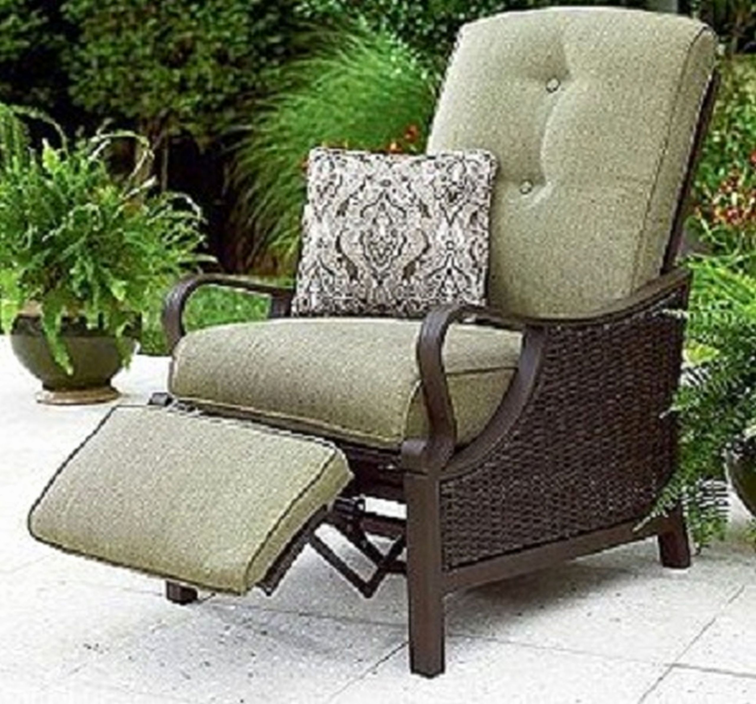 Outdoor Patio Recliners – Ideas On Foter In All Weather Wicker Outdoor Cuddle Chair And Ottoman Set (Photo 15 of 15)