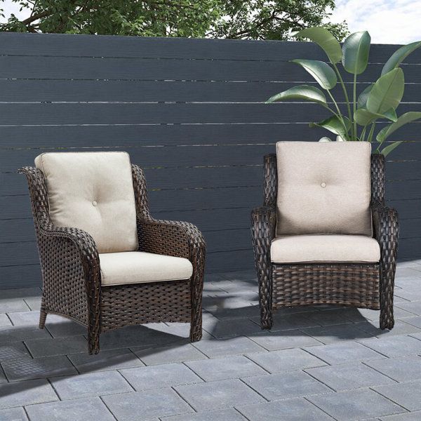 Oversized Wicker Chair | Wayfair With All Weather Wicker Outdoor Cuddle Chair And Ottoman Set (Photo 7 of 15)