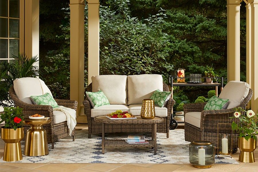 Patio & Outdoor Furniture – Homedepot.ca Pertaining To All Weather Rattan Conversation Set (Photo 8 of 15)