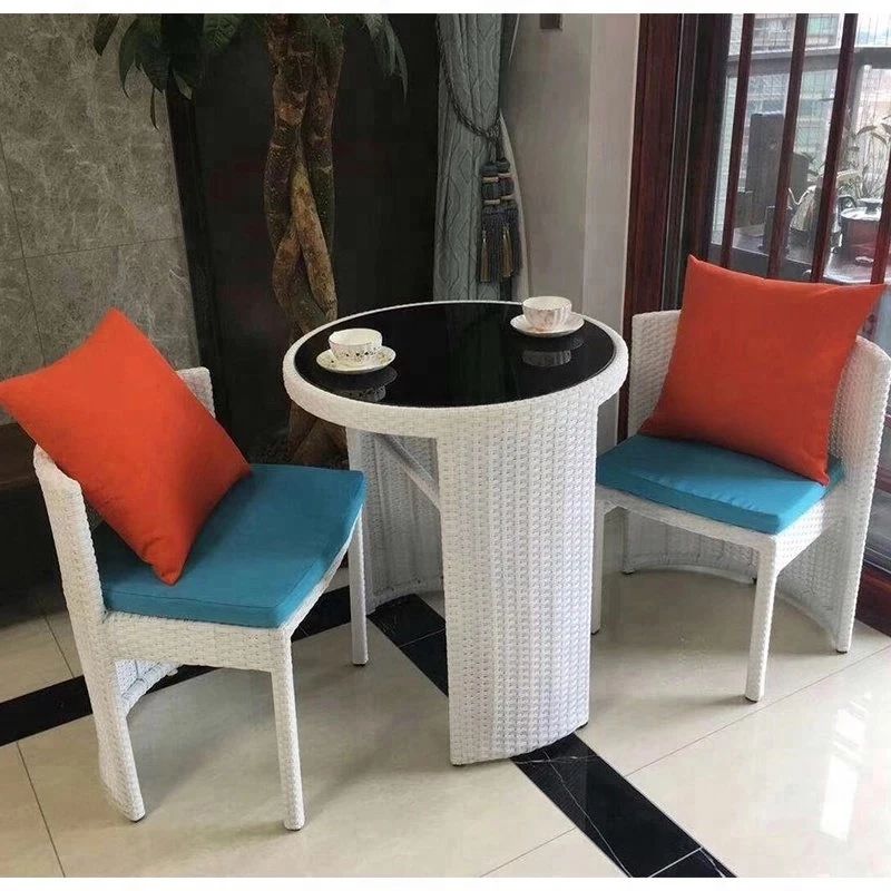 Round Small Poly Rattan Outdoor Bistro Table Set Patio Balcony Garden  Furniture – China Conversation Chair, Outdoor Chair | Made In China Within Patio Furniture Wicker Outdoor Bistro Set (Photo 12 of 15)