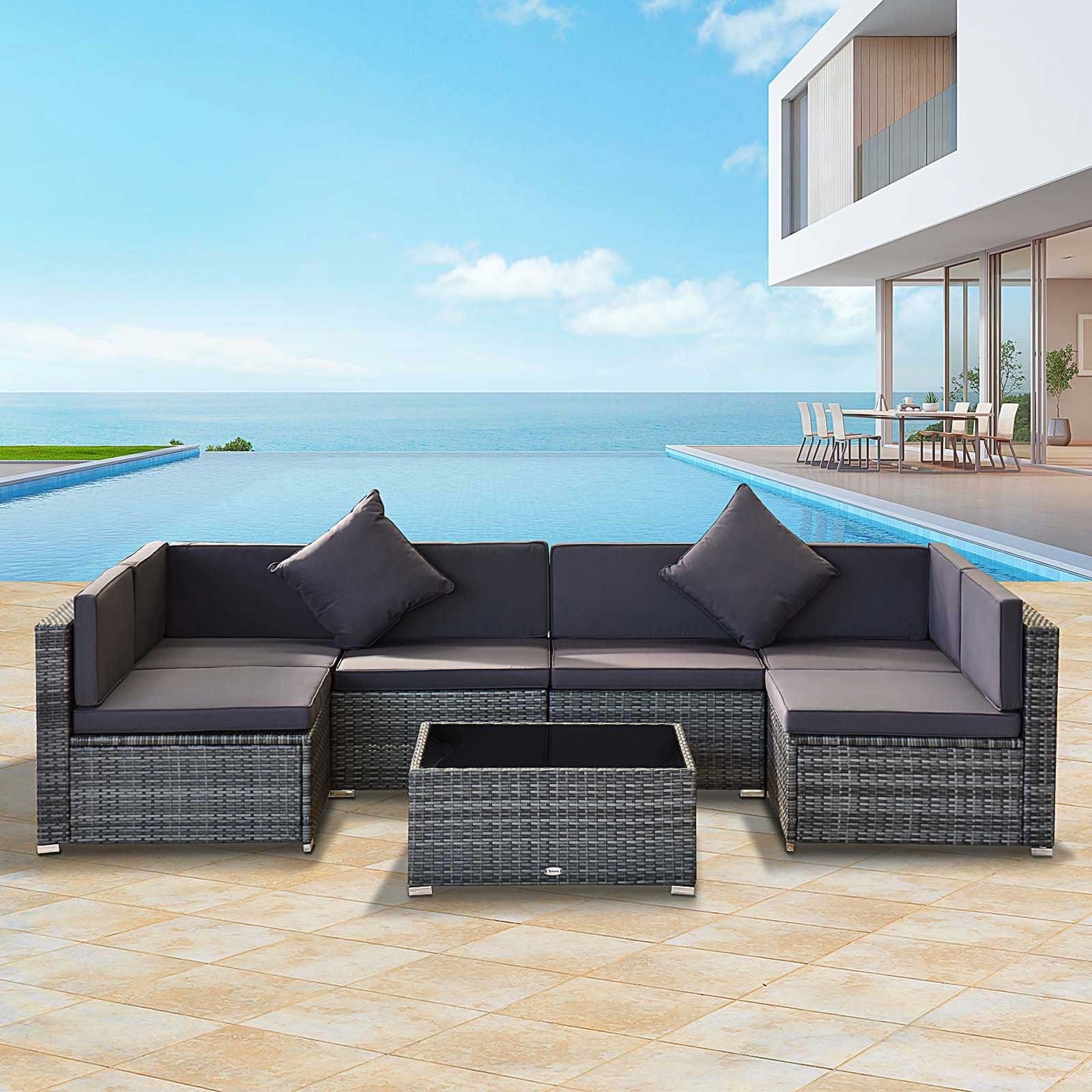 Siara 7 Piece Rattan Wicker Sectional Patio Sethavenside Home – On Sale  – – 27619016 Within 7 Piece Rattan Sectional Sofa Set (Photo 2 of 15)