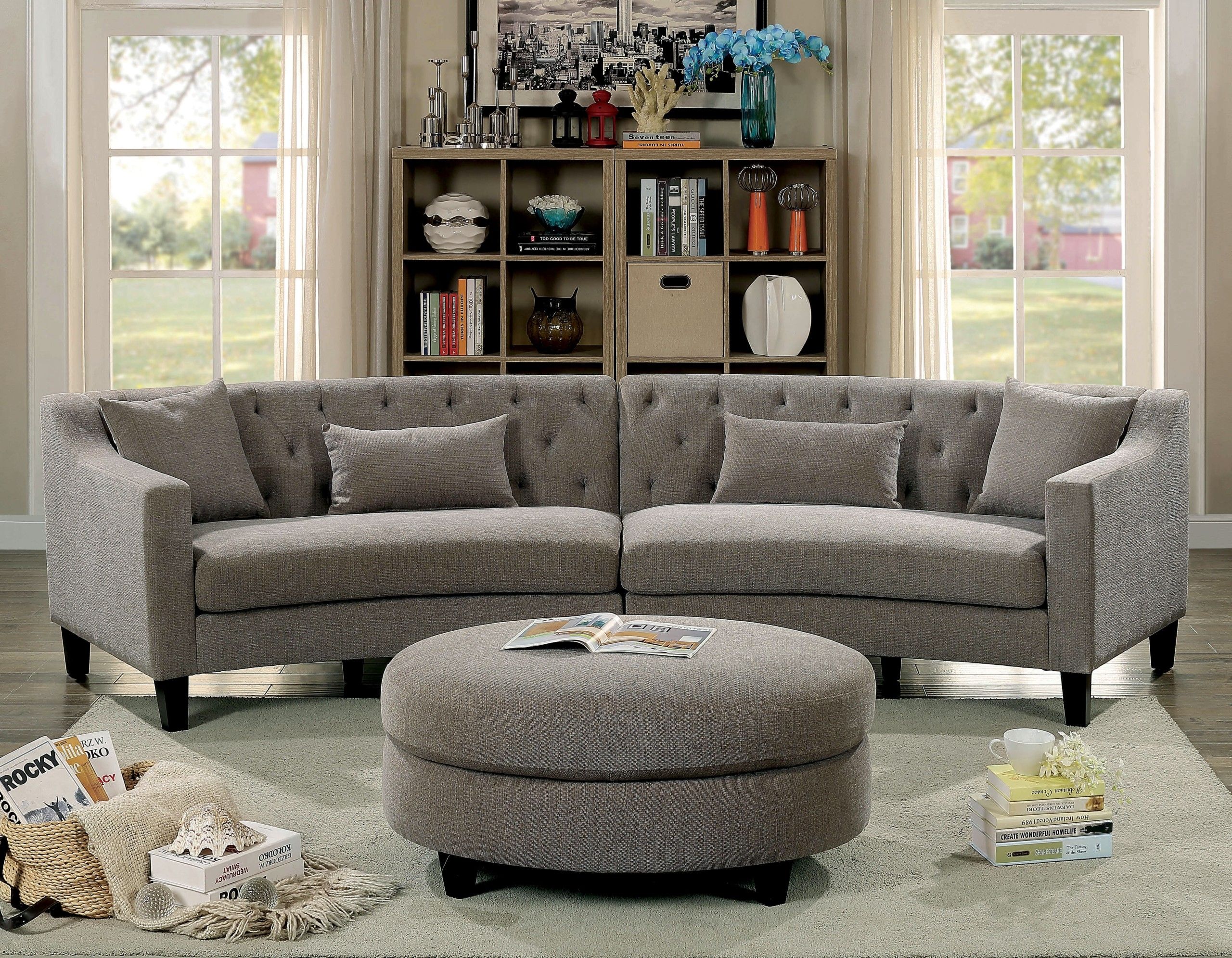 Small Curved Sectional Sofas / Couches – Ideas On Foter Regarding 3 Piece Curved Sectional Set (Photo 10 of 15)