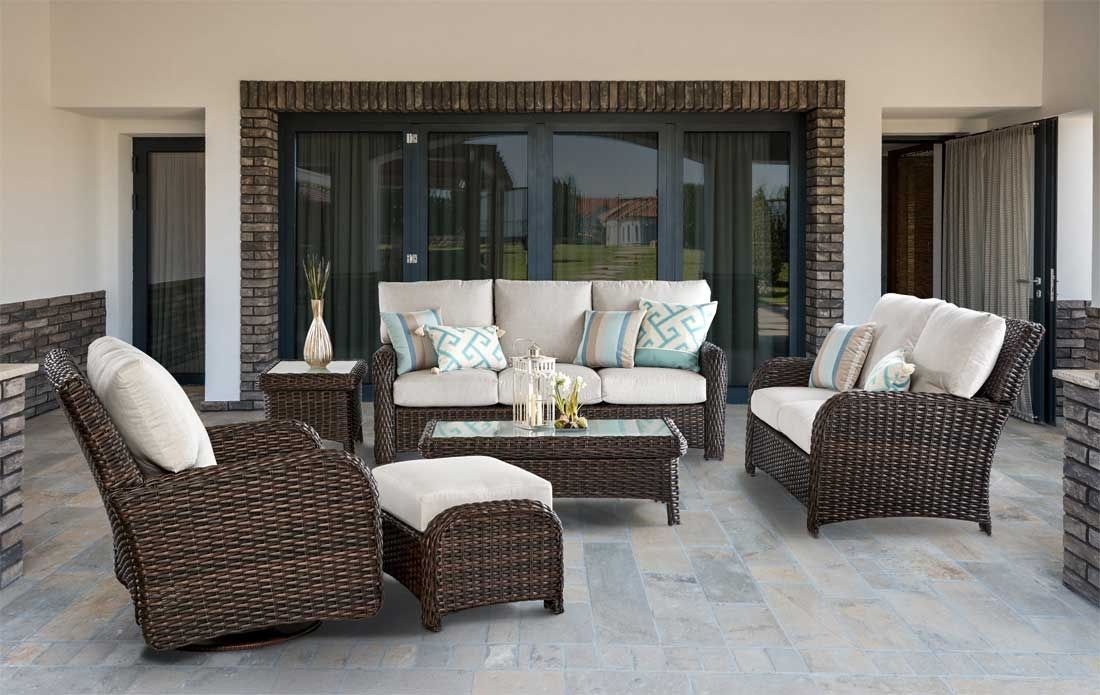 St Croix All Weather Resin Wicker Furniture Sets, Tobacco – Wicker Patio  Furniture, Full Size – Outdoor Resin Wicker Furniture With Regard To All Weather Wicker Sectional Seating Group (Photo 5 of 15)