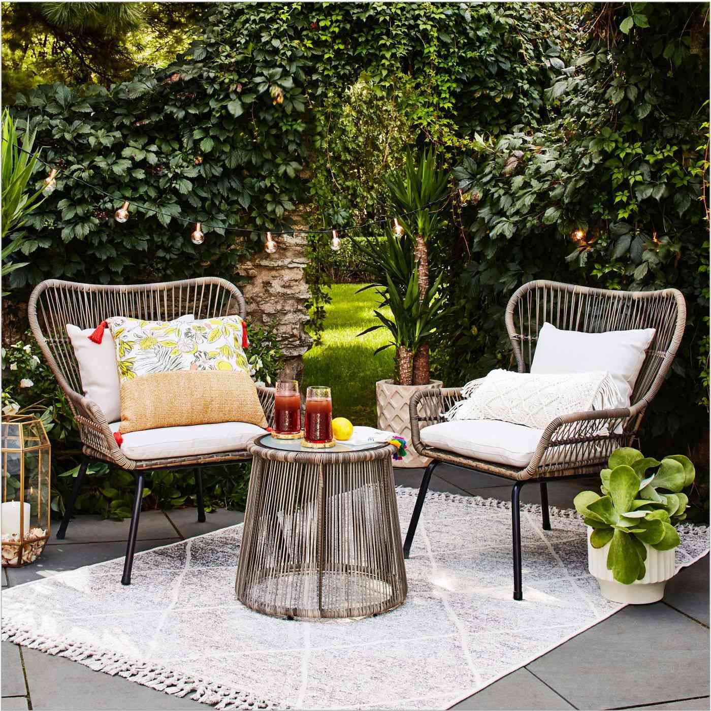 The Best Outdoor Furniture For Small Spaces For All Weather Rattan Conversation Set (View 4 of 15)
