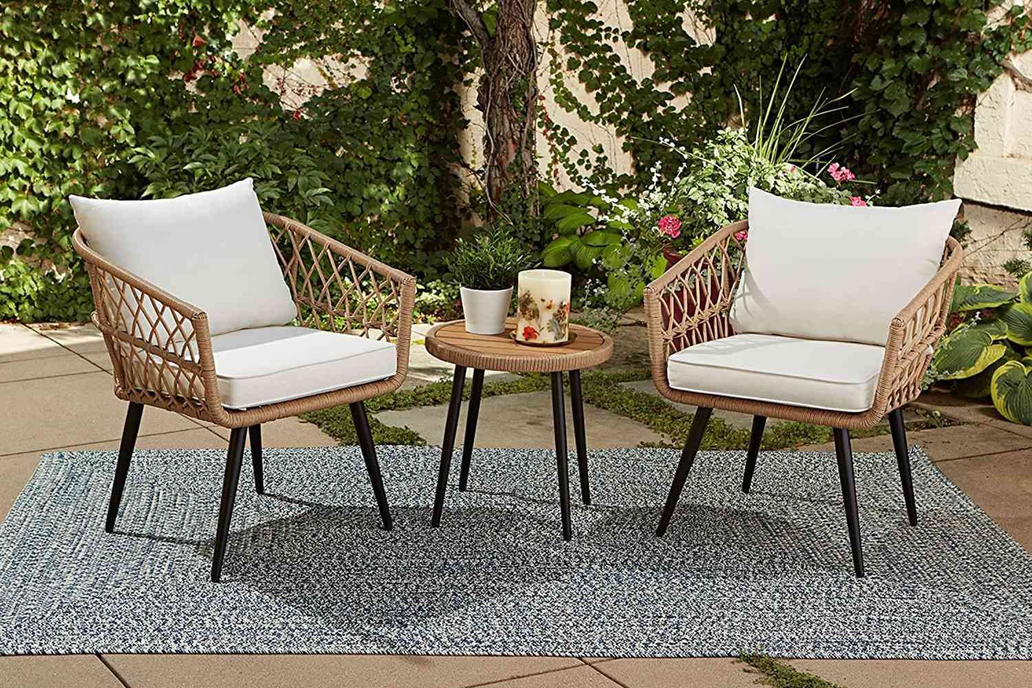 These Popular Patio Bistro Sets Are On Sale At Amazon—starting At $89 Regarding Patio Furniture Wicker Outdoor Bistro Set (Photo 3 of 15)