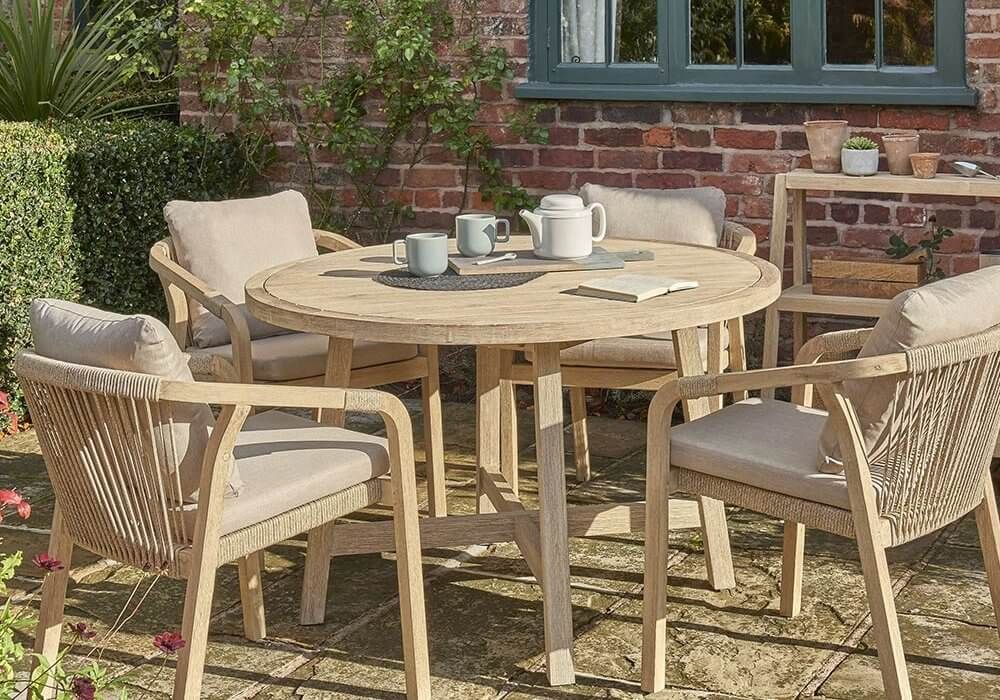 What's The Best Oil To Treat Wooden Garden Furniture? Regarding Acacia Wood With Table Garden Wooden Furniture (Photo 8 of 15)