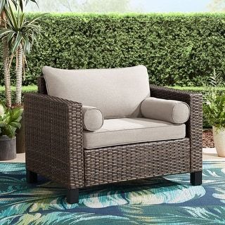 Willow Sage All Weather Wicker Outdoor Cuddle Chair And Ottoman Set, Beige  – – 37952212 Regarding All Weather Wicker Outdoor Cuddle Chair And Ottoman Set (View 10 of 15)