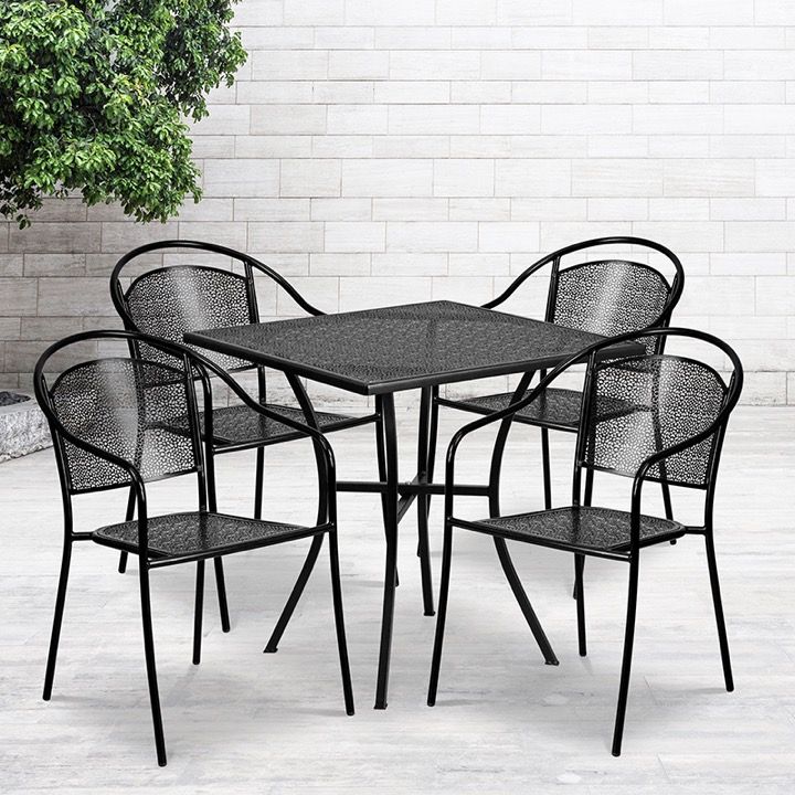 Wow | Metal Patio Table And Chair Sets | Enhance Your Space Throughout Metal Table Patio Furniture (View 8 of 15)