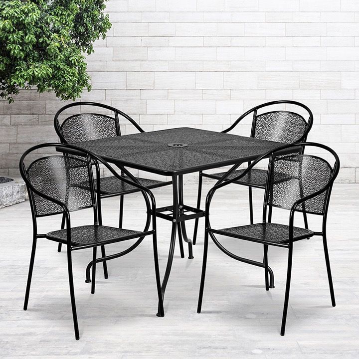 Wow | Metal Patio Table And Chair Sets | Enhance Your Space Within Metal Table Patio Furniture (Photo 11 of 15)
