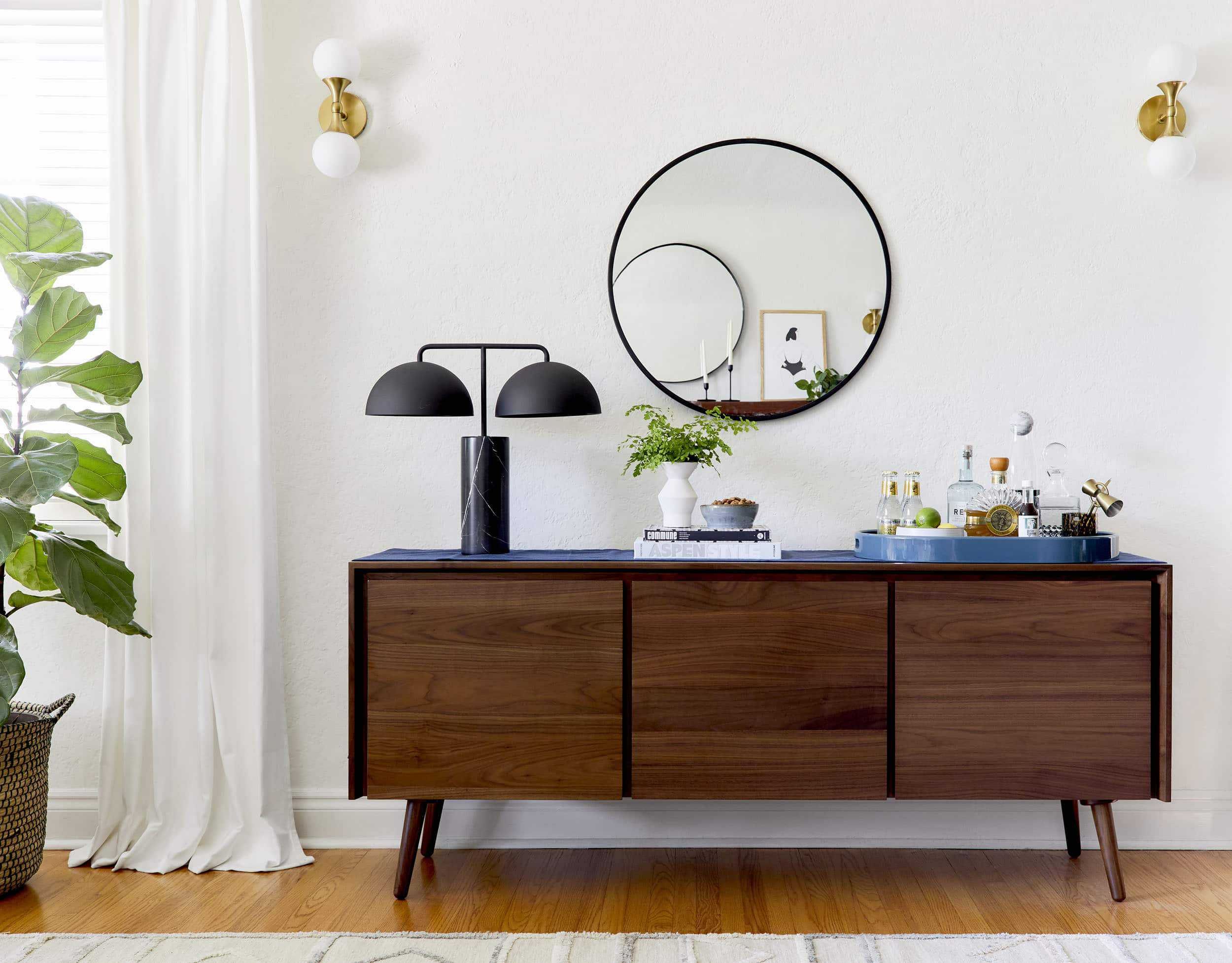 4 Ways To Style That Credenza For "real Life" + Shop Our Favorite Credenzas  – Emily Henderson For Most Current Credenzas For Living Room (Photo 11 of 15)