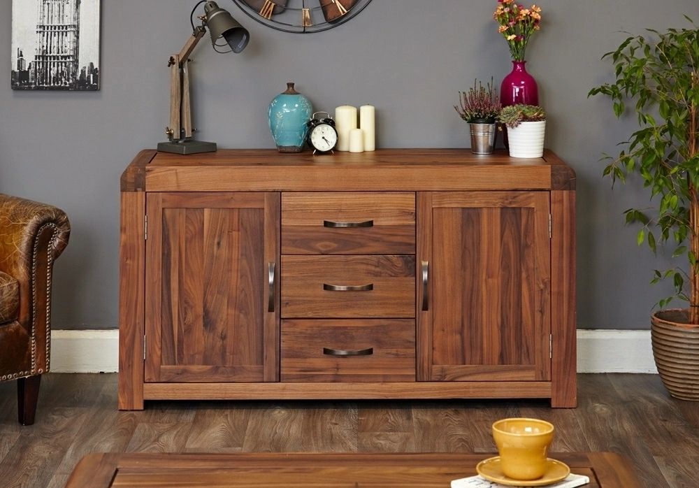 Baumhaus, Shiro Walnut Large Sideboard | Up To 40% Sales Now On Pertaining To Most Current Rustic Walnut Sideboards (View 7 of 15)