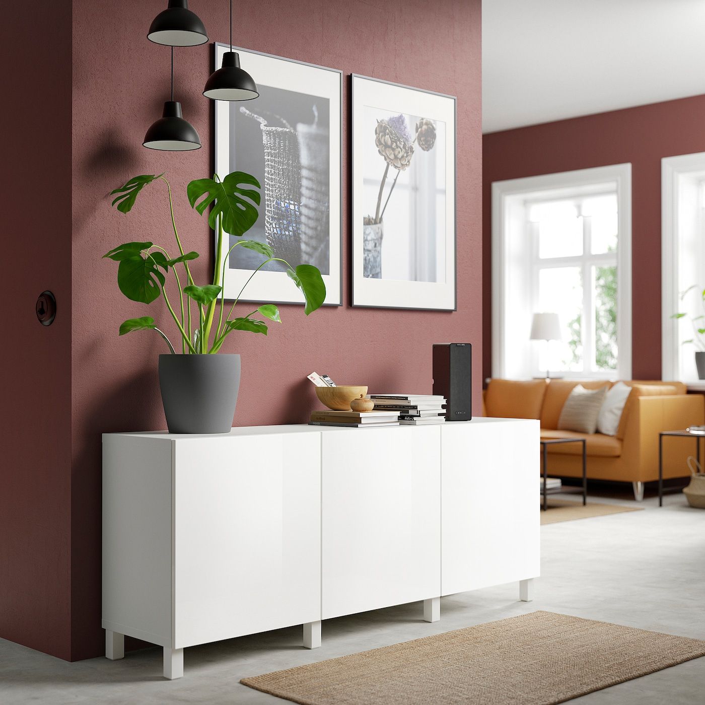 Bestå Storage Combination With Doors, White/selsviken/stubbarp High Gloss/ White, 707/8x161/2x291/8" – Ikea Regarding Most Recently Released White Sideboards For Living Room (Photo 5 of 15)