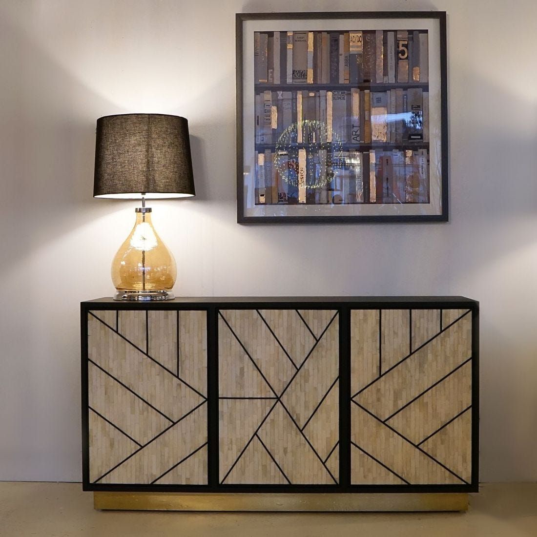 Bone Inlay Geometric Sideboard | Time & Tide Pertaining To Most Recently Released Geometric Sideboards (Photo 3 of 15)