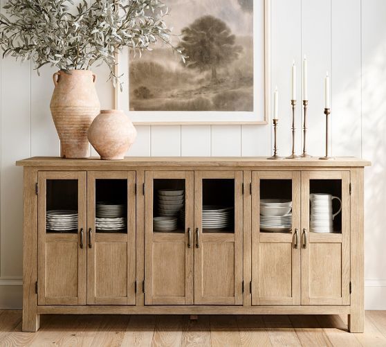 Buffet Tables, Sideboards & China Cabinets | Pottery Barn Inside Most Popular Sideboards With Power Outlet (View 15 of 15)