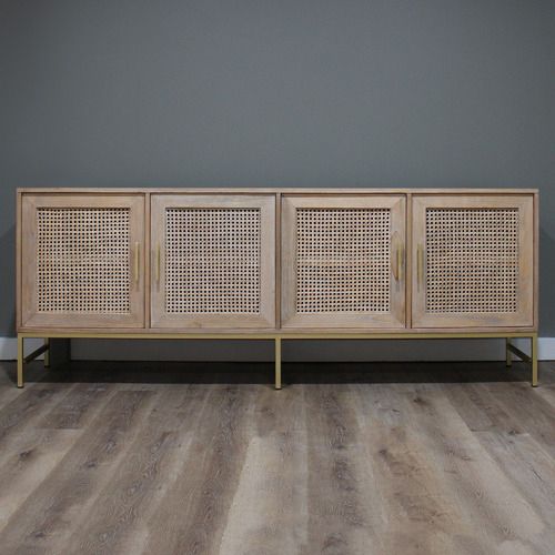 Carrington Furniture Lilo 4 Door Rattan Buffet Table | Temple & Webster Throughout Most Recent Rattan Buffet Tables (View 5 of 15)