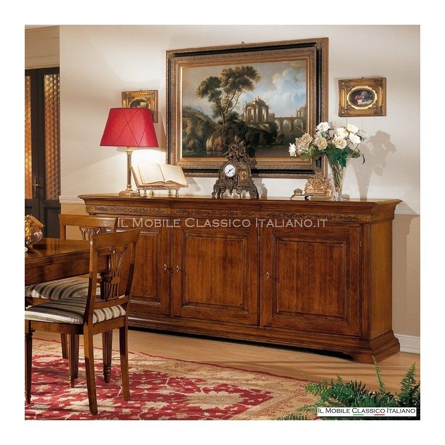 Classic 3 Door Carved Sideboard – Classic Sideboards Regarding Newest Sideboards With 3 Doors (View 7 of 15)