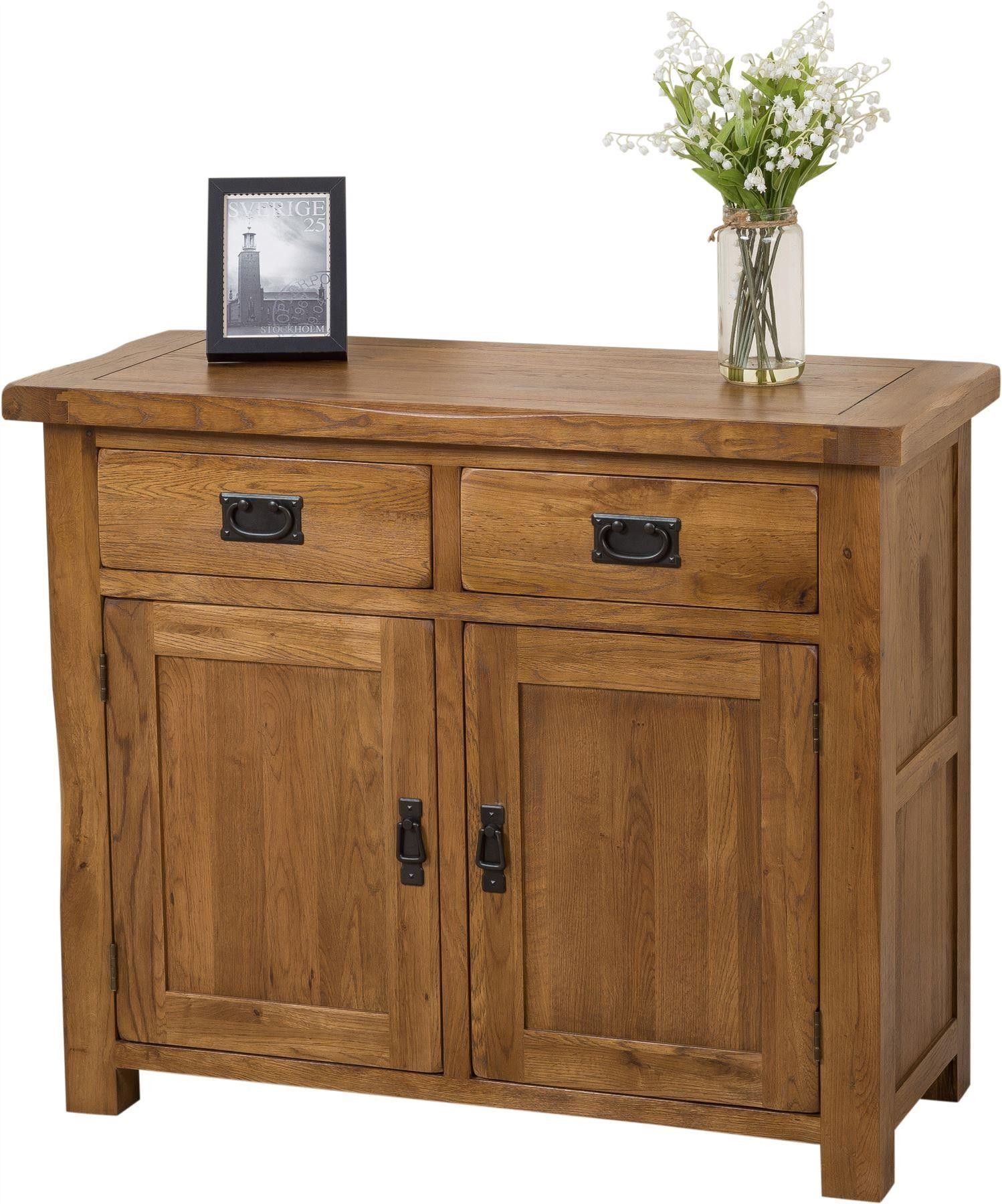 Cotswold Rustic Small Oak Sideboard | Modern Furniture Direct For Most Up To Date Rustic Oak Sideboards (View 7 of 15)