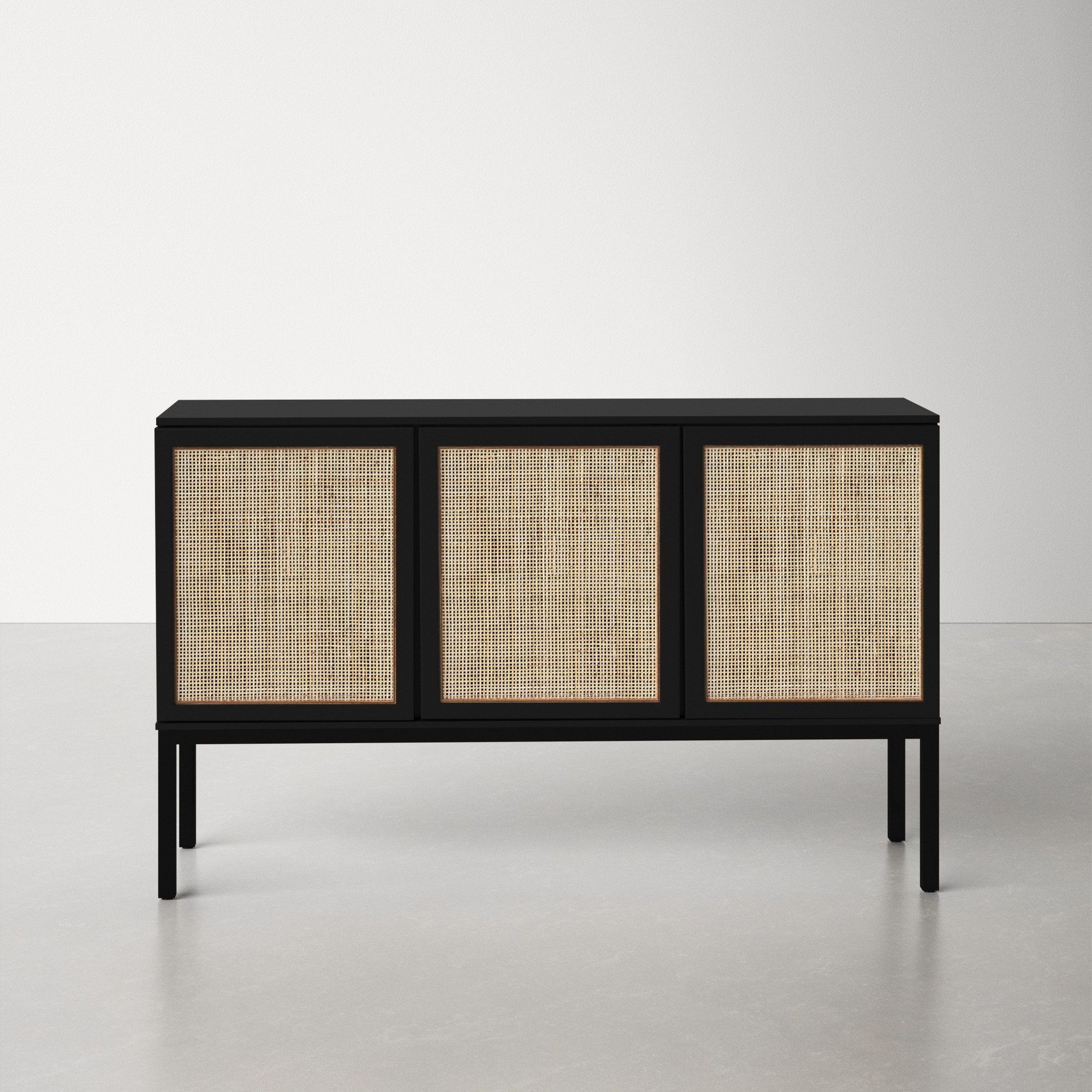 Ehren 54'' Rattan Sideboard & Reviews | Allmodern For Newest Assembled Rattan Sideboards (View 12 of 15)