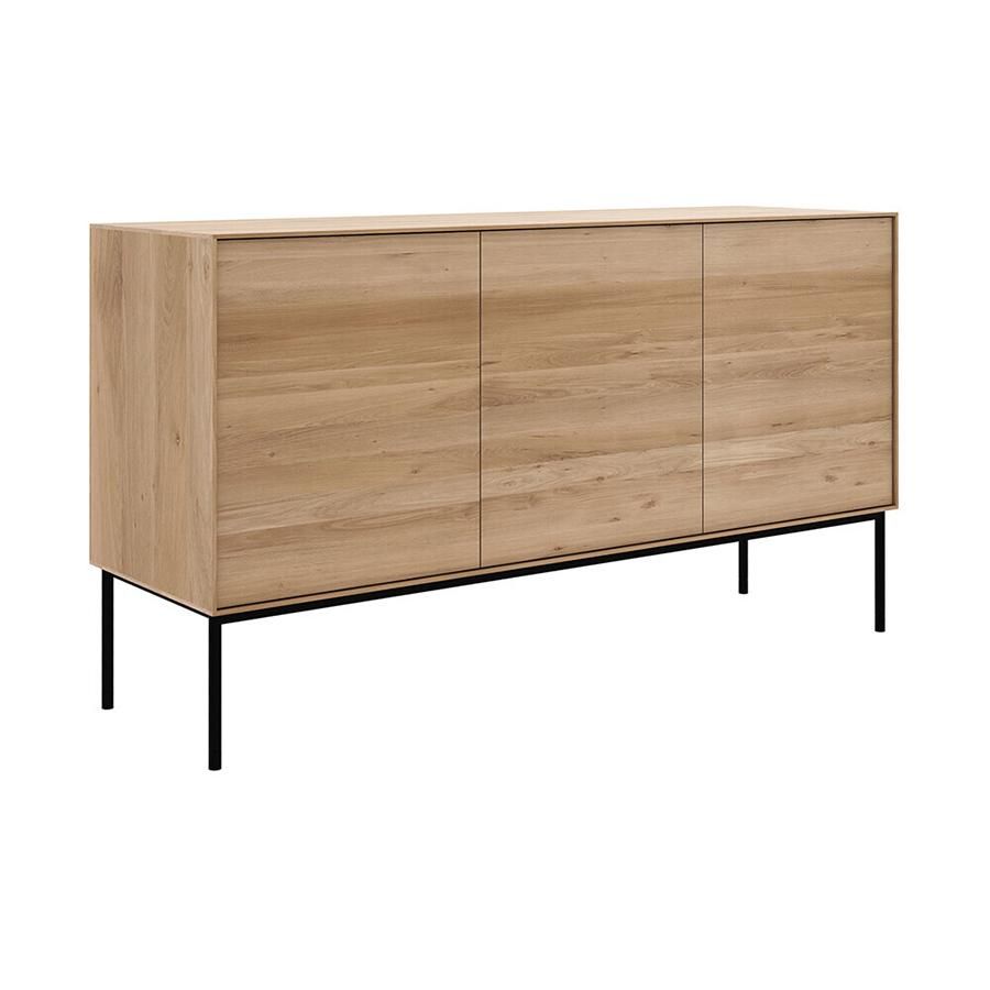 Ethnicraft Sideboard Whitebird With 3 Doors (natural – Oak And Metal) –  Myareadesign.it In Most Recently Released Sideboard Storage Cabinet With 3 Drawers &amp; 3 Doors (Photo 11 of 15)