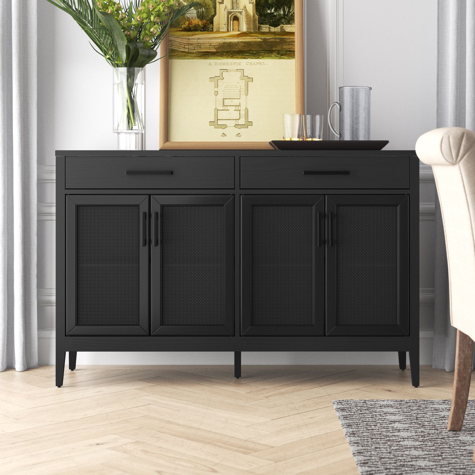 Greyleigh™ Newhaven 56'' Sideboard & Reviews | Wayfair In Newest Sideboards For Entryway (Photo 10 of 15)