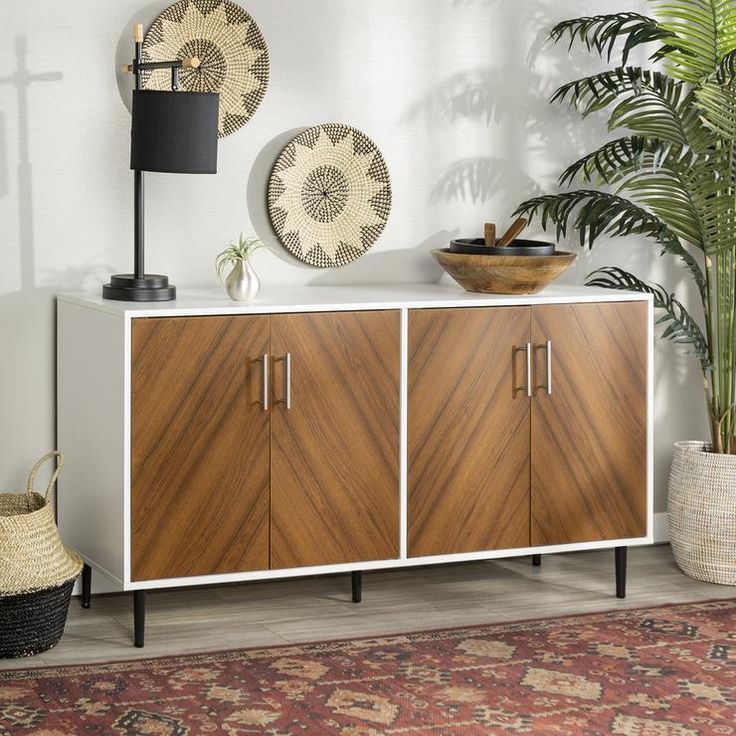 Hampton Buffet Stand | Mid Century Modern Sideboard, Mid Century Modern  Furniture, Living Room Storage Within 2017 Sideboards Bookmatch Buffet (View 12 of 15)