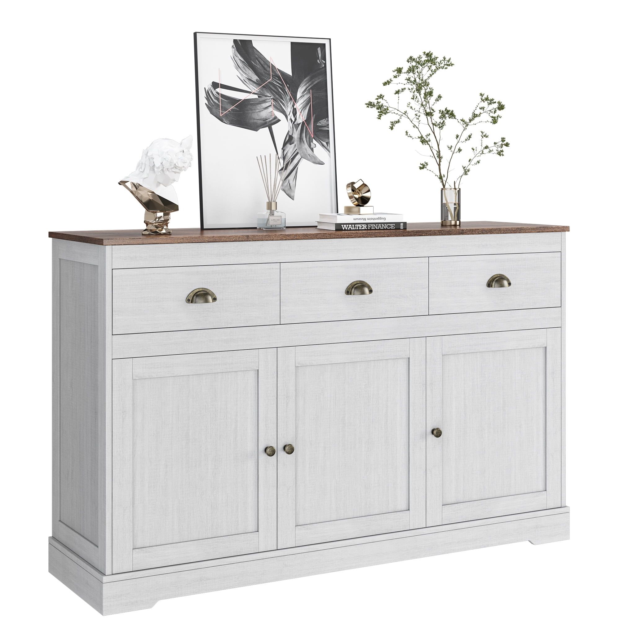 Featured Photo of 2024 Latest Sideboard Storage Cabinet with 3 Drawers & 3 Doors
