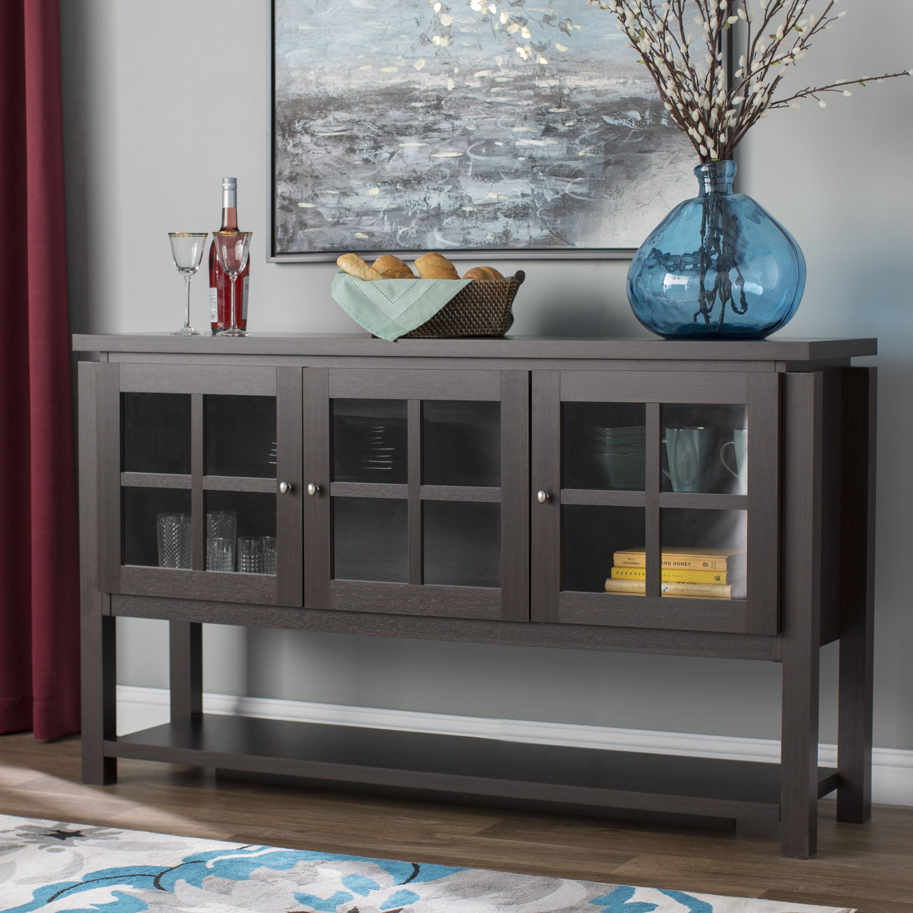 Laurel Foundry Modern Farmhouse Tyndalls Park 59'' Sideboard & Reviews |  Wayfair Intended For Recent Buffet Tables For Dining Room (Photo 7 of 15)