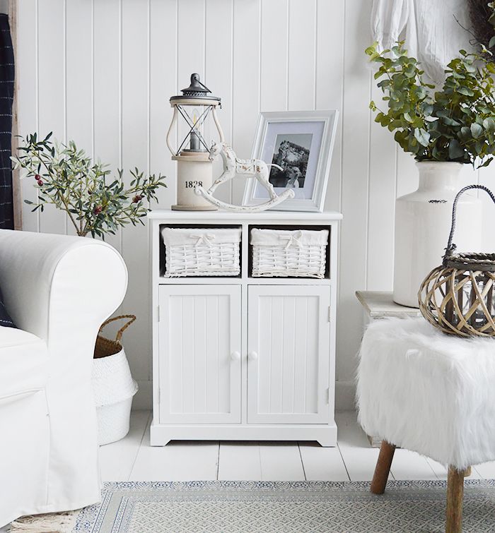 Maine White Sideboard Cupboard – Living And Hallway Cottage And Coastal  Furniture With Current White Sideboards For Living Room (Photo 15 of 15)