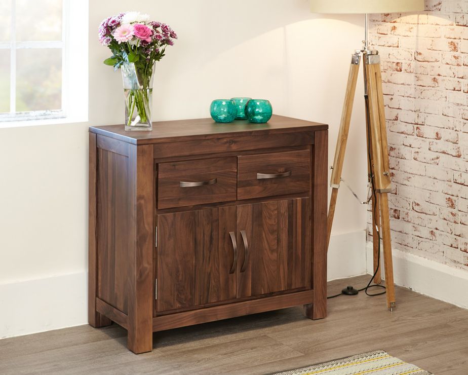 Mayan Walnut Small Sideboard Two Door Two Drawer Rustic | Sideboards &  Display Cabinets With Most Recently Released Rustic Walnut Sideboards (Photo 1 of 15)