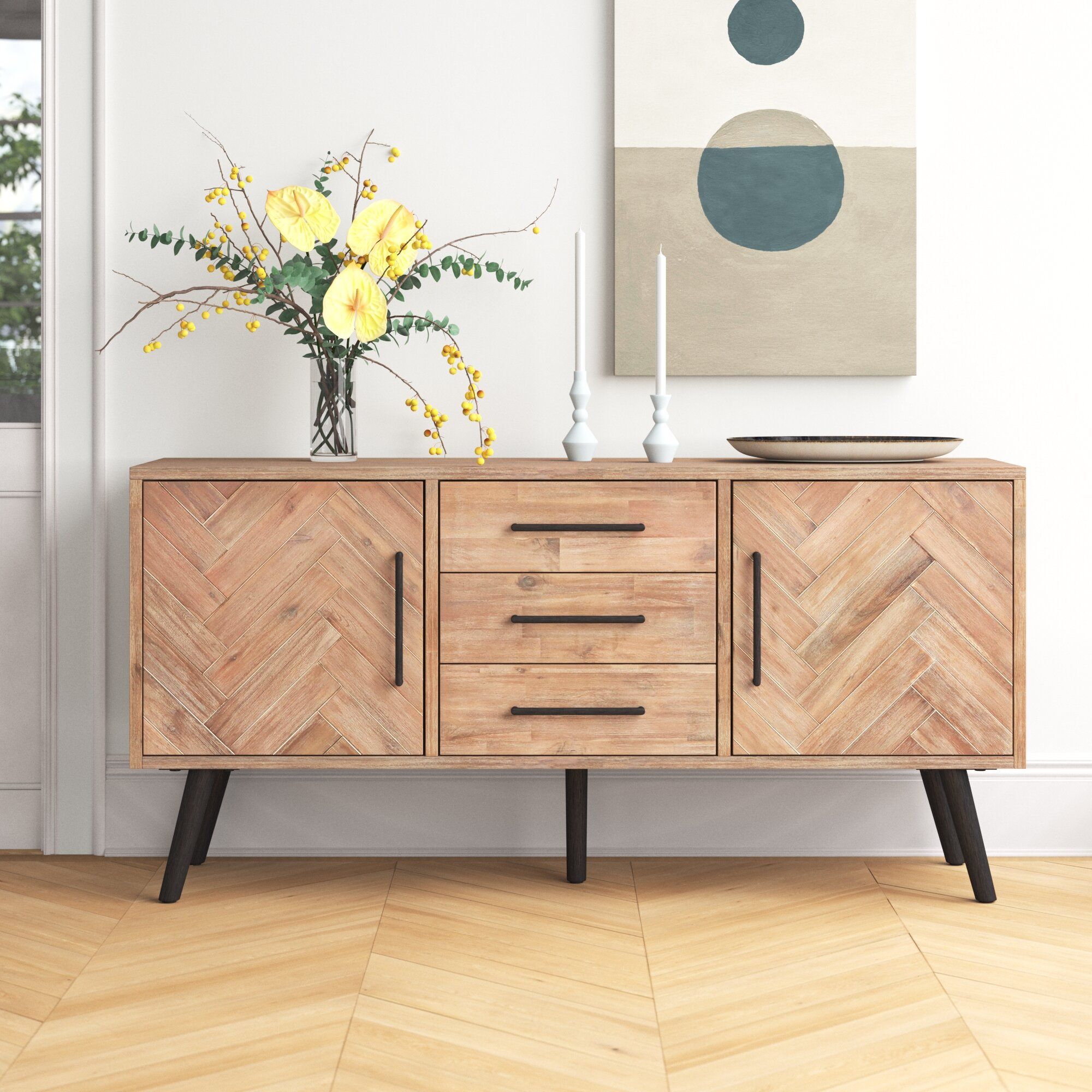Mercury Row® Archer 65'' Solid Wood Sideboard & Reviews | Wayfair Within Most Recent Solid Wood Buffet Sideboards (View 2 of 15)