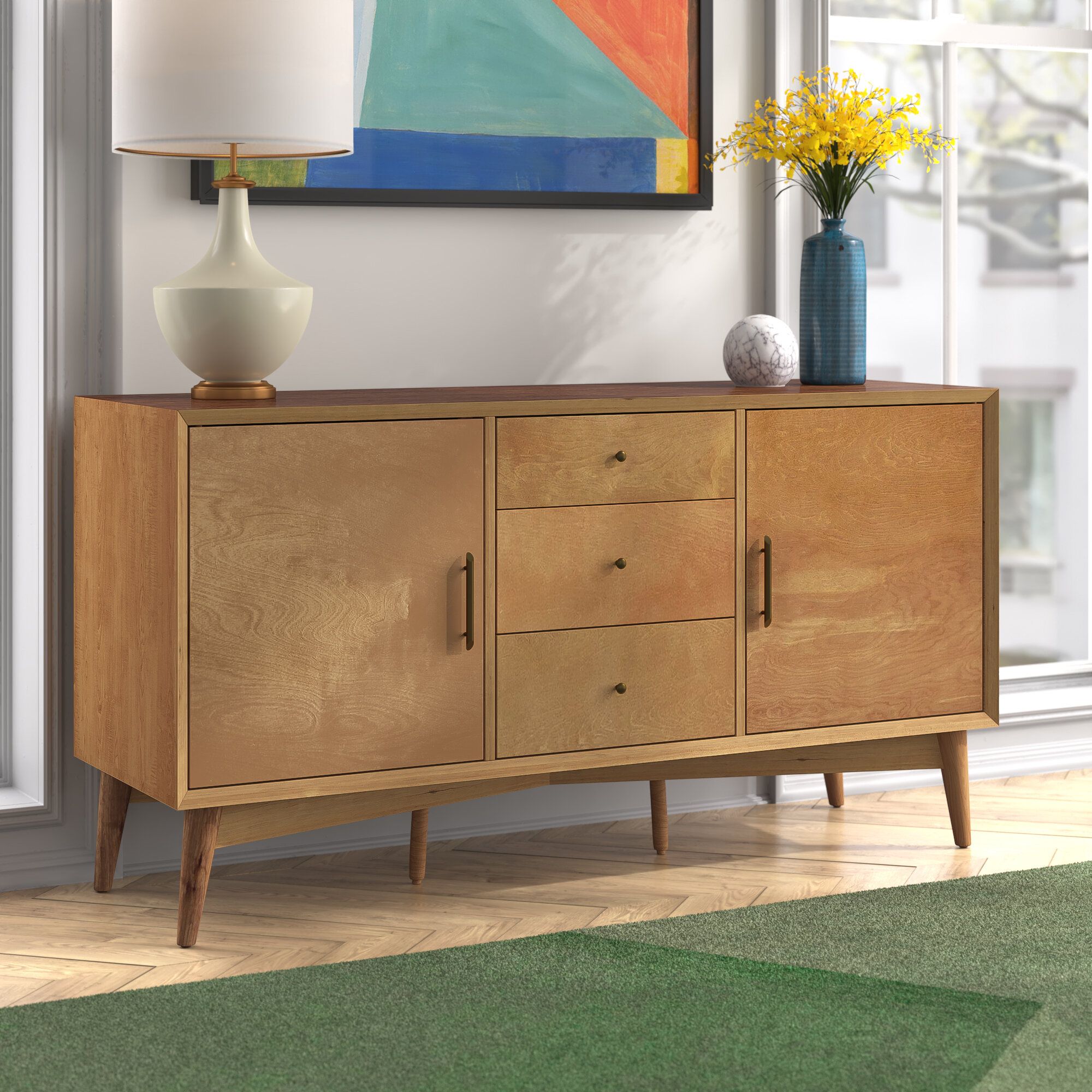 Mercury Row® Olivet 57'' Sideboard & Reviews | Wayfair In Recent Buffet Cabinet Sideboards (Photo 12 of 15)