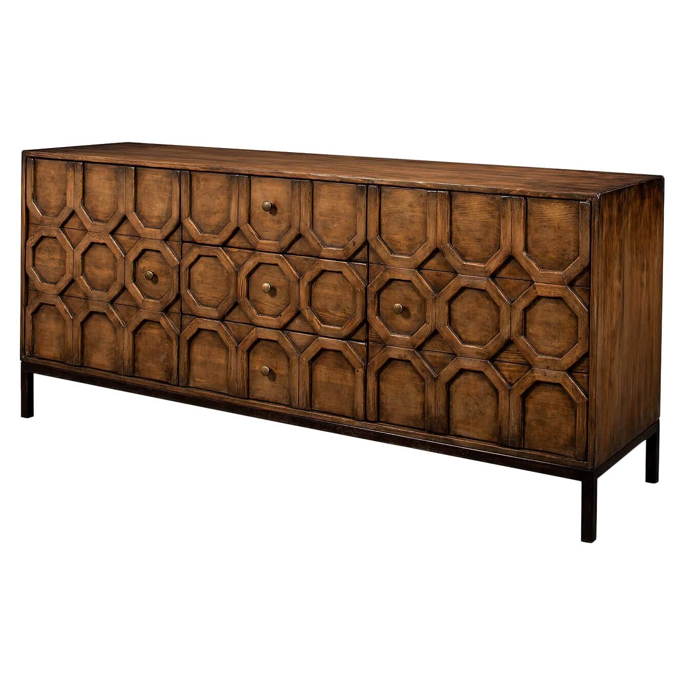 Modern Geometric Sideboard For Sale At 1stdibs | Geometric Buffet Cabinet, Sideboard  Geometric, Modern Sideboard With Regard To 2017 Geometric Sideboards (View 5 of 15)