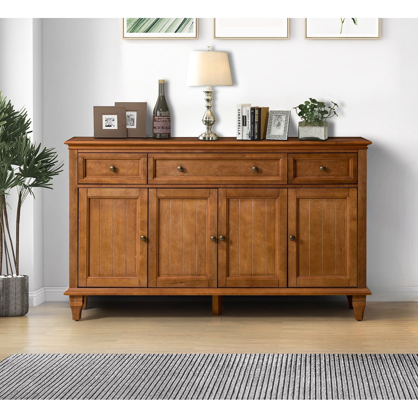 Ottfried 58'' Traditional Sideboard With 3 Drawershulala Home – On Sale  – Bed Bath & Beyond – 36806222 Within Most Recent Sideboards With Power Outlet (Photo 5 of 15)