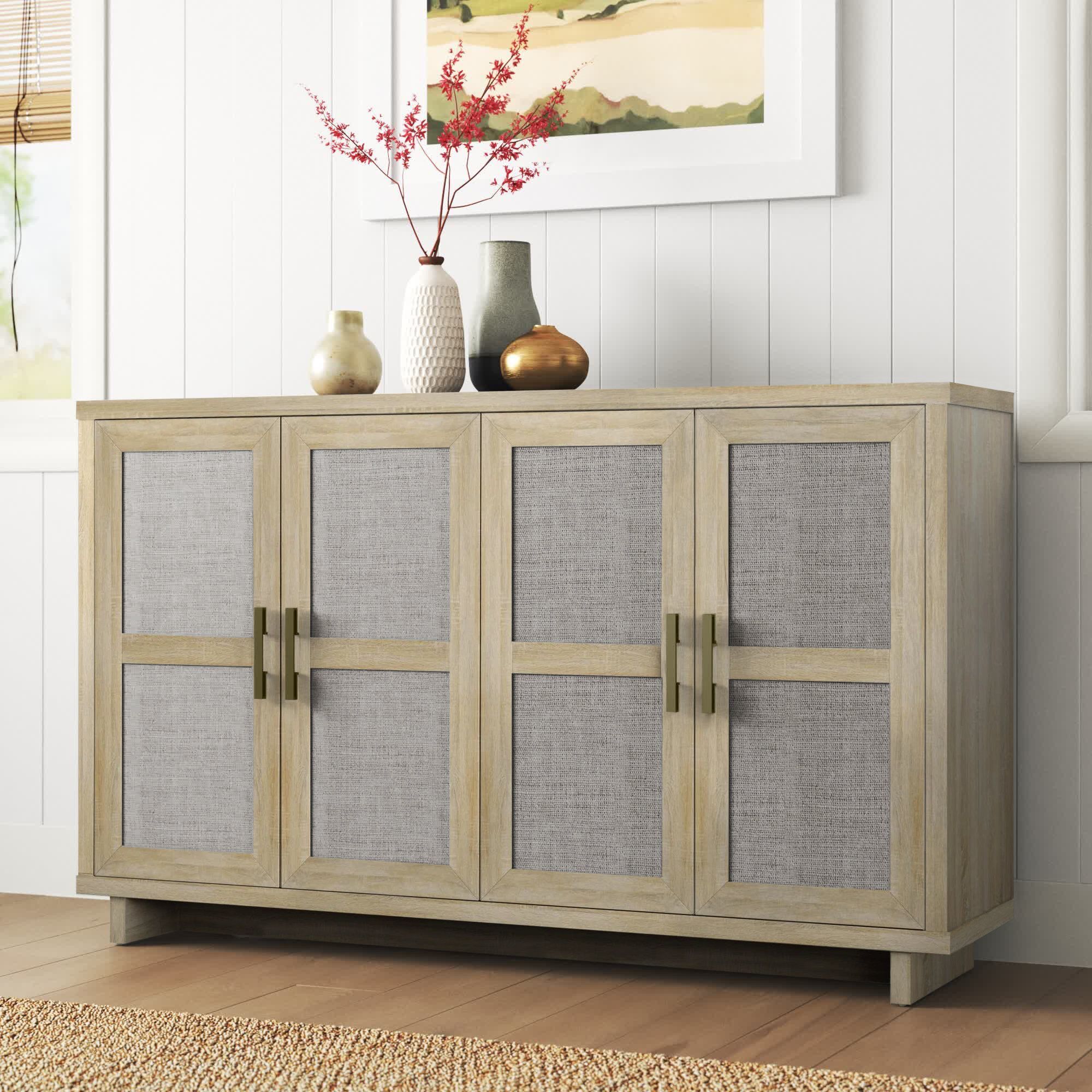 Sand & Stable Portman 59.5'' Wide Credenza & Reviews – Wayfair Canada Pertaining To Most Up To Date Wide Buffet Cabinets For Dining Room (Photo 13 of 15)