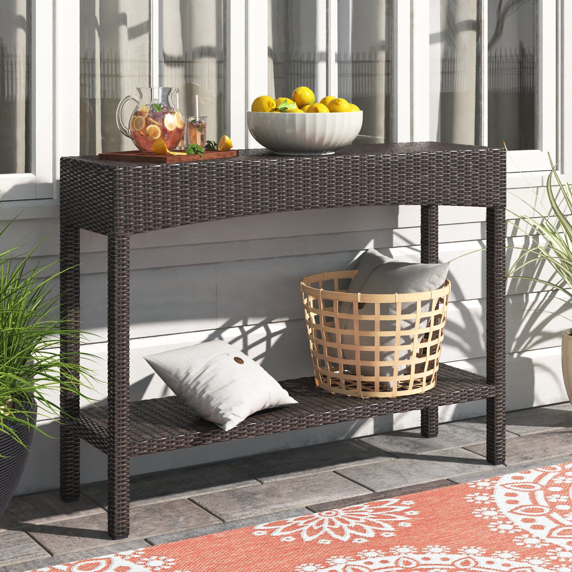Sol 72 Outdoor™ Shirebrook Wicker/rattan Buffet & Console Table & Reviews –  Wayfair Canada Pertaining To 2018 Rattan Buffet Tables (View 10 of 15)