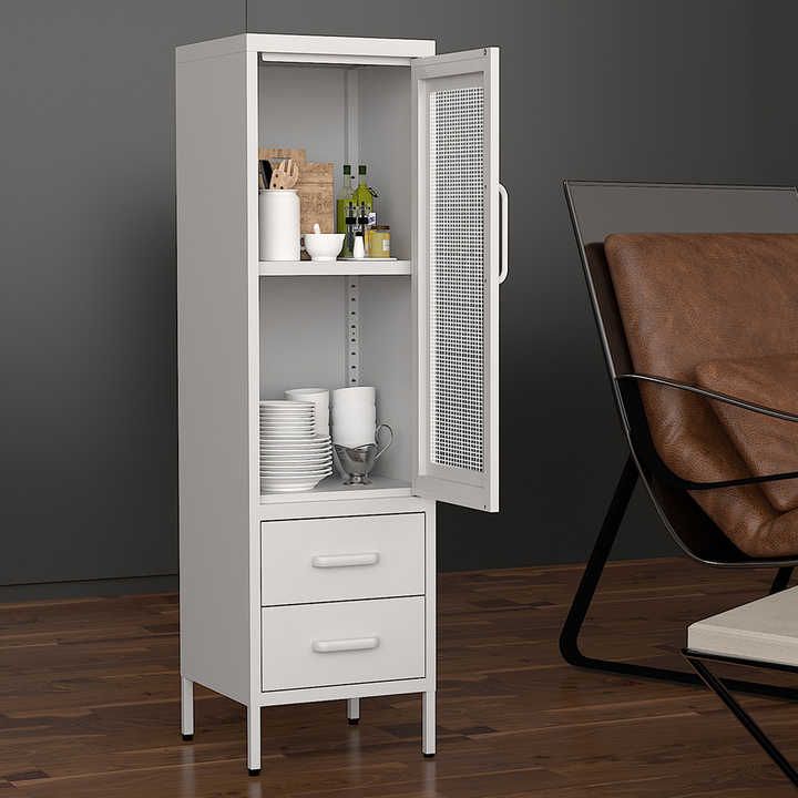 Source Modern Design Kitchen Storage Cupboard Sideboard With Mesh  Breathable Doors On M (View 10 of 15)
