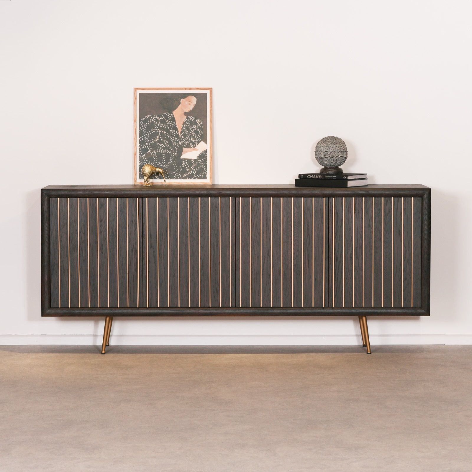 Timea Slatted Contemporary Sideboard Is Inspired1940s Design Inside Current Modern And Contemporary Sideboards (View 5 of 15)