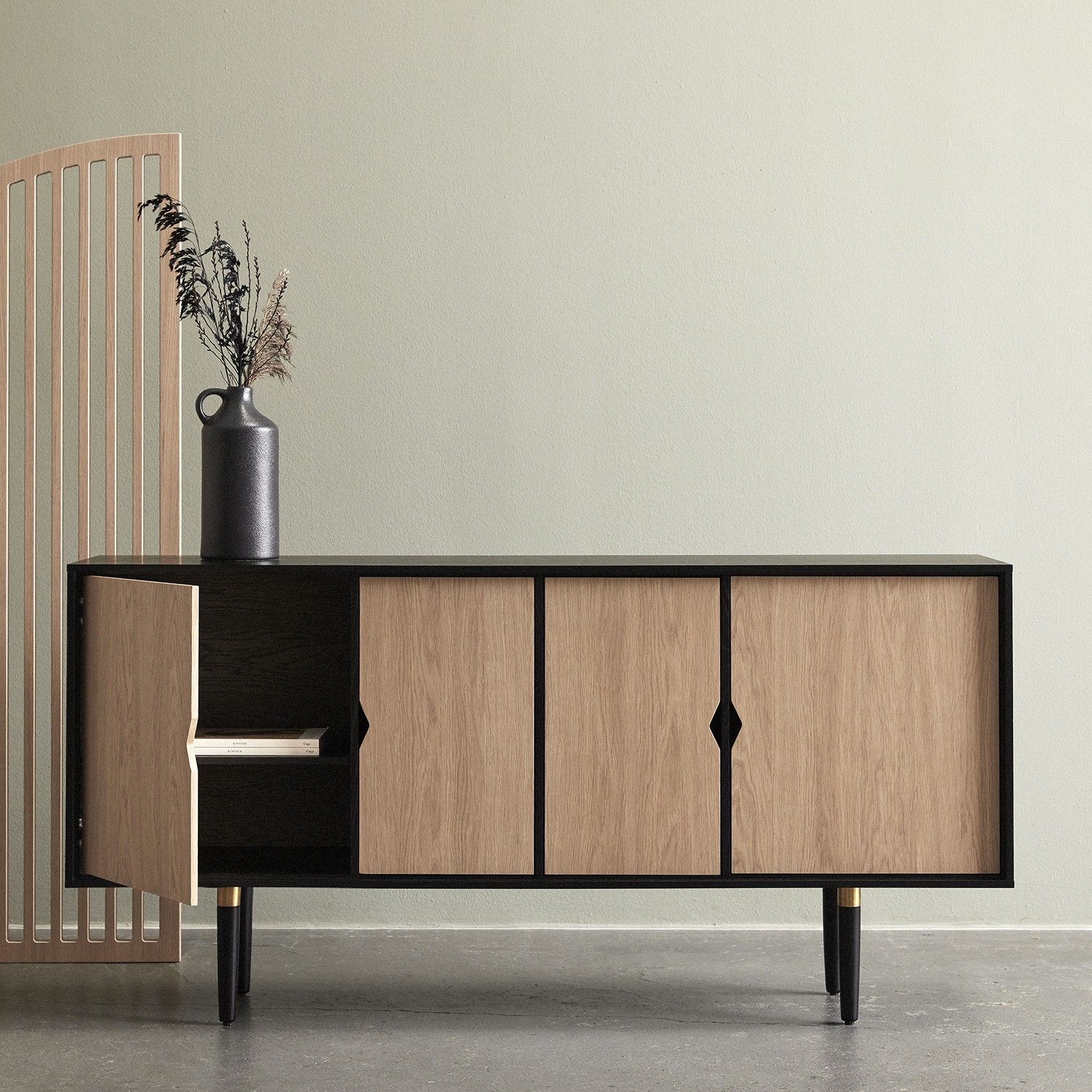 Unique Sideboard – Black Oak – Andersen Throughout Latest Gray Wooden Sideboards (View 15 of 15)