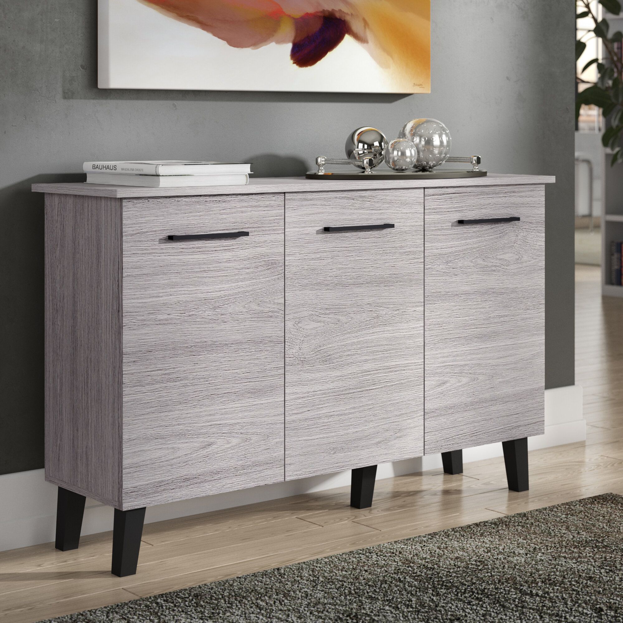 Wade Logan® Janney 46.8'' Sideboard & Reviews | Wayfair With 2018 Gray Wooden Sideboards (Photo 8 of 15)