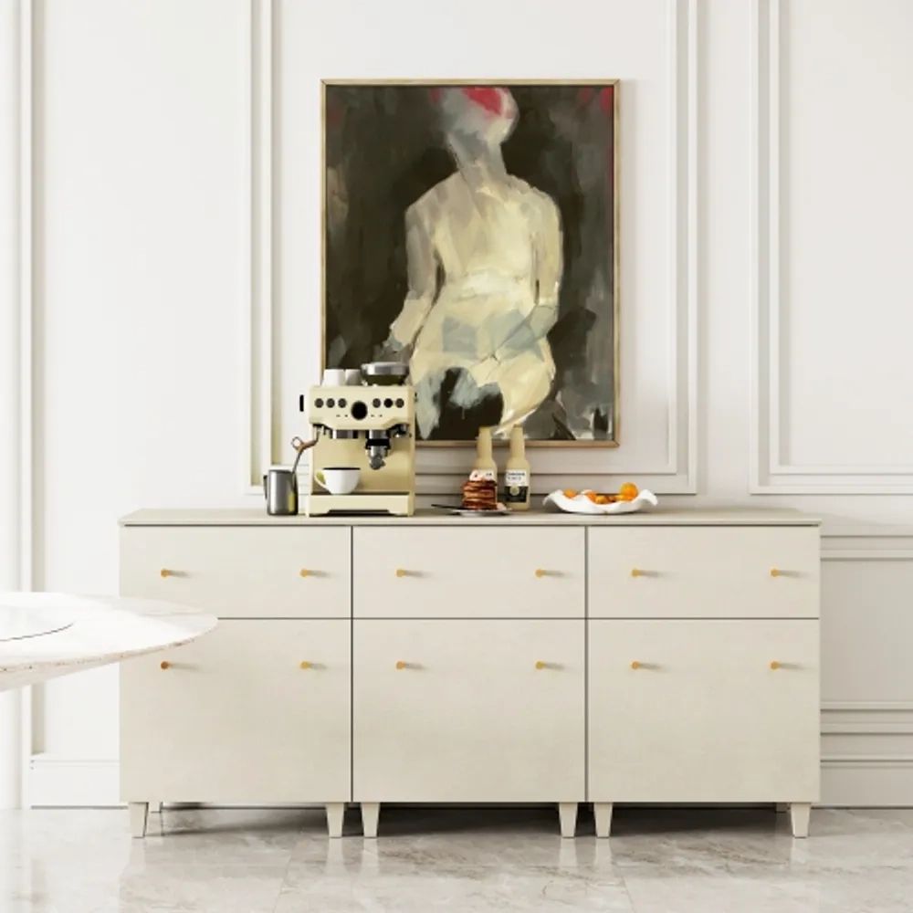 Wampat Sideboards Storage Cabinet For Living Room, Kitchen Wood 3 In 1  Buffet Table With Drawers And Doors, 70.8" Beige Buffet Server With Adjustable  Shelves For Dining Room, Entryway | Coquitlam Centre Throughout Most Recent Sideboards With Adjustable Shelves (Photo 14 of 15)