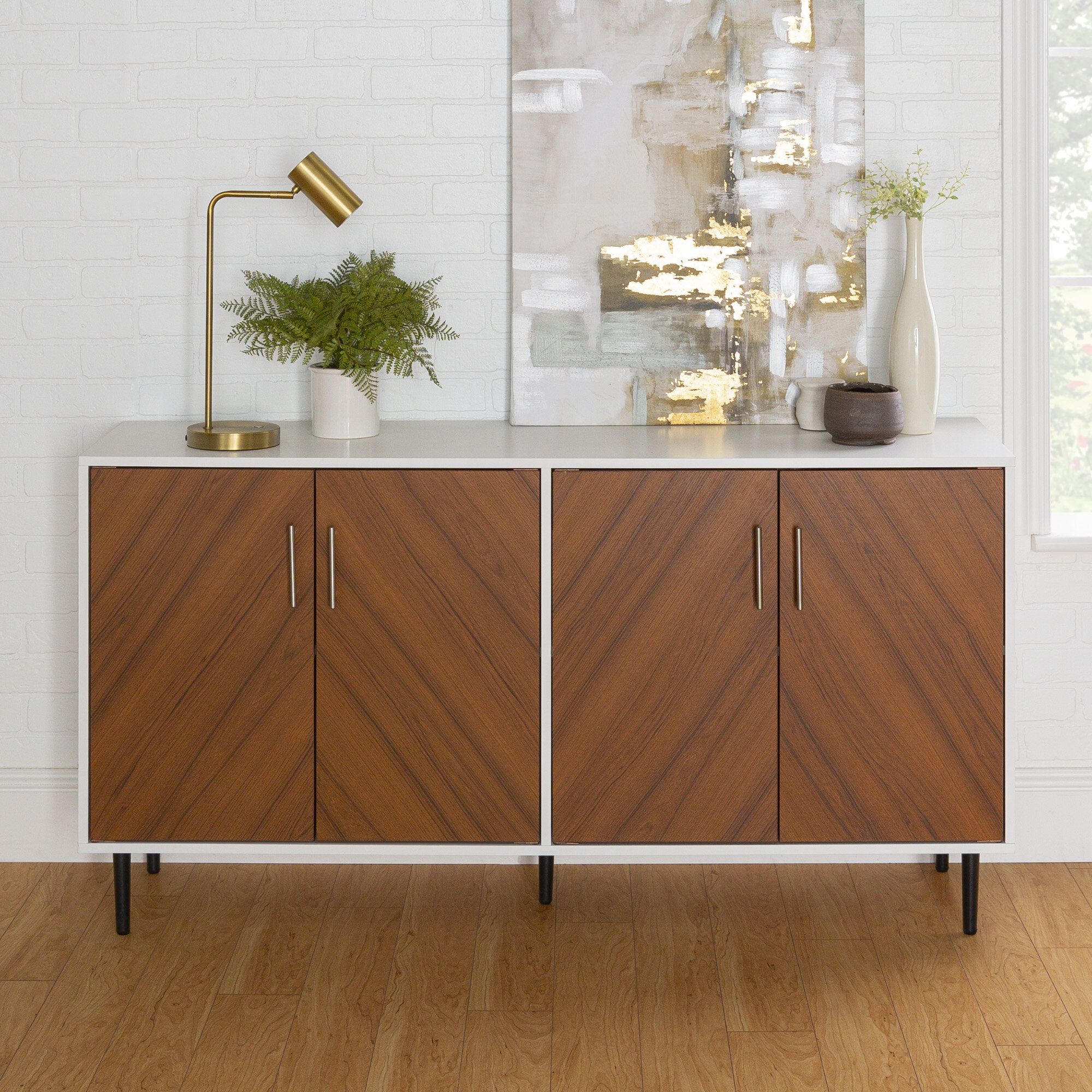 Wrought Studio Aminatou 58'' Sideboard & Reviews | Wayfair In Most Recently Released Buffet Cabinet Sideboards (Photo 5 of 15)