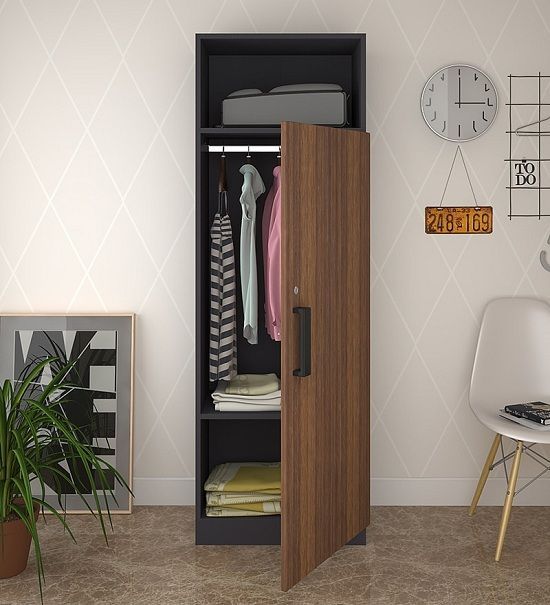 10 Latest Single Door Wardrobe Designs With Pictures In 2023 | Single Door  Wardrobe, Simple Wardrobe Design, Wardrobe Design Bedroom Regarding Single Black Wardrobes (View 13 of 15)