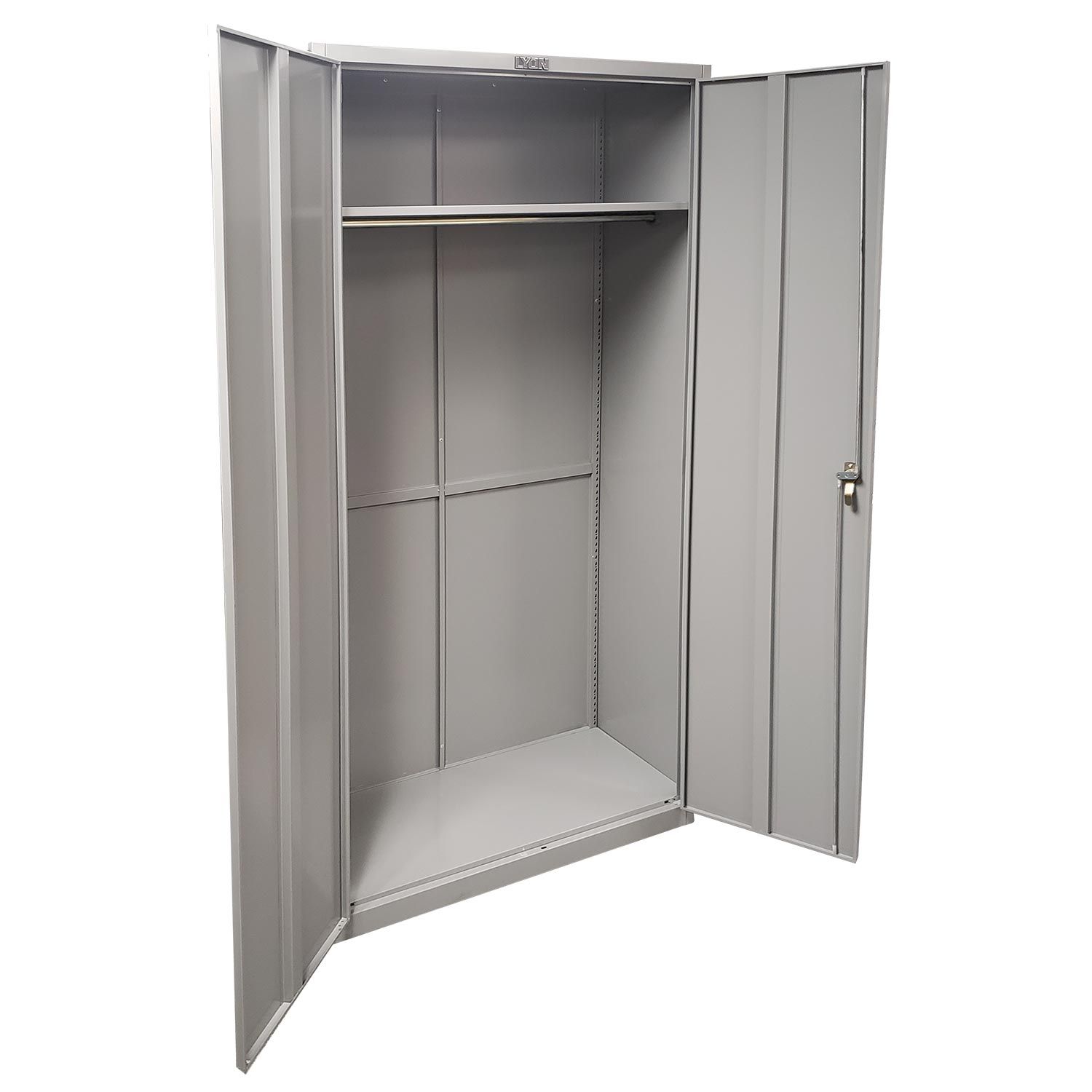 1296 Metal Wardrobe Cabinet – Metal Cabinet With Coat Rod | Lyon Pertaining To Metal Wardrobes (Photo 1 of 15)