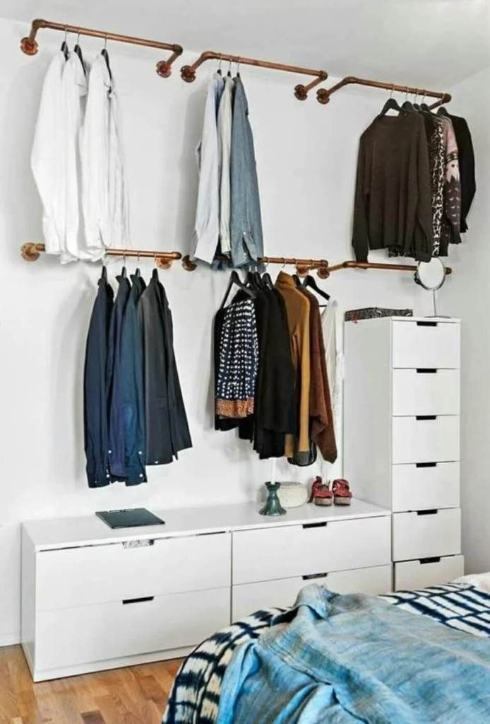 13 Creative Ways To Create A Wardrobe With Low Budget | Bedroom Storage  Ideas For Clothes, Cheap Wardrobes, Open Wardrobe For Low Cost Wardrobes (Photo 3 of 15)