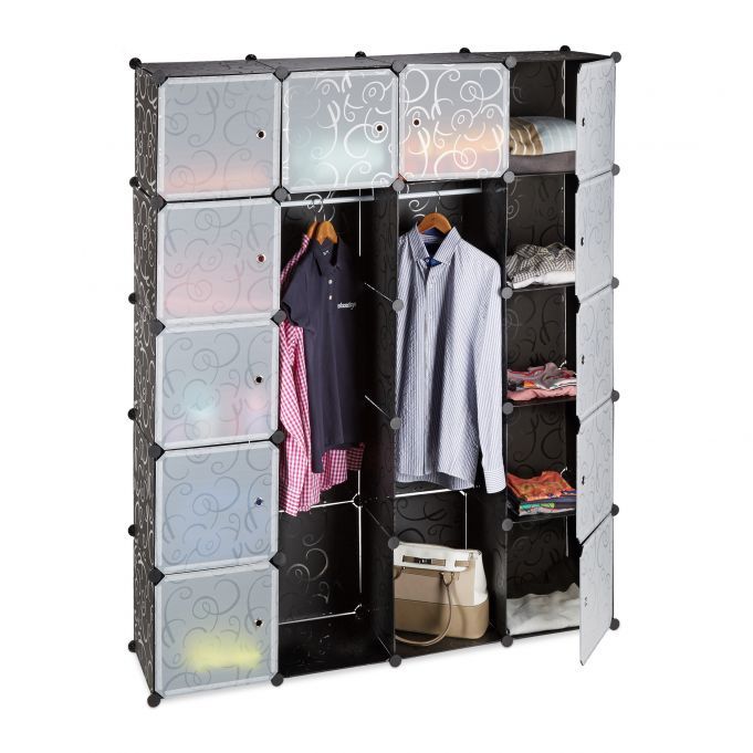 14 Compartment Modular Wardrobe System Buy Now Within Wardrobes With Cube Compartments (Photo 2 of 15)